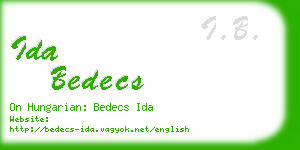 ida bedecs business card